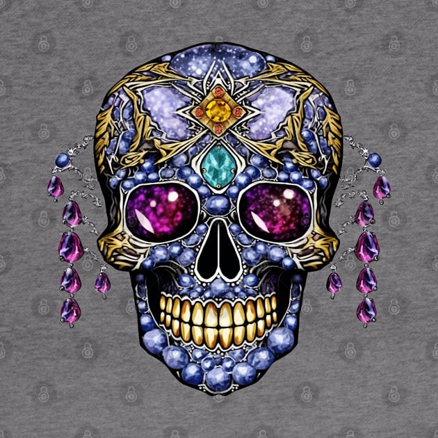 Bejeweled Skull #4 by Chromatic Fusion Studio